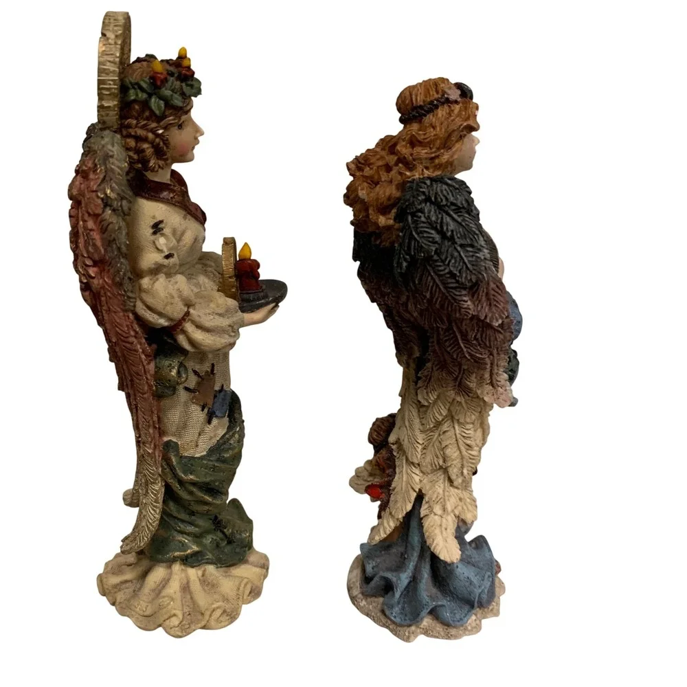 Boyds Bears Folkstone Collection Angels Illumina & Oceania 1994 1996 Set‎ of 2